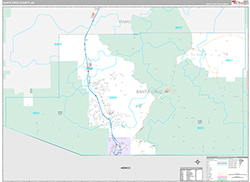Santa Cruz County Wall Map Premium Style 2026